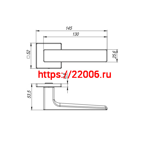 Ручка Fuaro (Фуаро) раздельная K.RL52.REDLINE (RED LINE RL) CP-8 хром фото 2