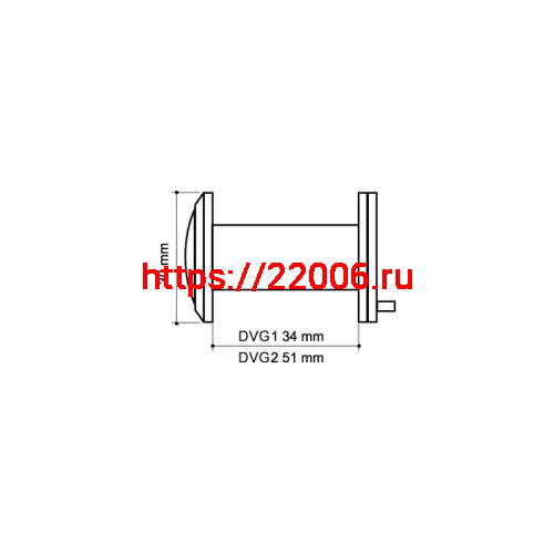 Глазок Armadillo (Армадилло) дверной противопожарный, оптика стекло DV-PRO 2/85-55/BR (DVG2) CP хром фото 3