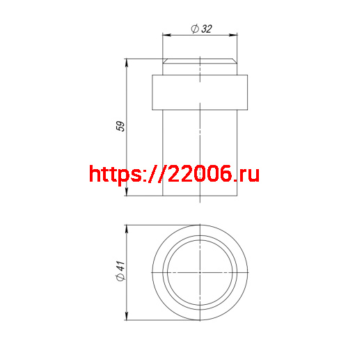 Упор Fuaro (Фуаро) дверной напольный STOPPER/M.14 INOX (нерж. сталь) фото 5