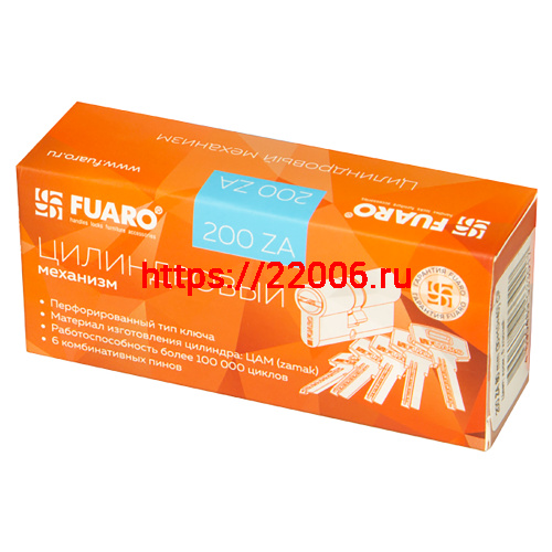 Цилиндровый Fuaro (Фуаро) механизм (200 ZA/80) 2000ZAKey80(30+10+40) CP хром 5Key фото 2