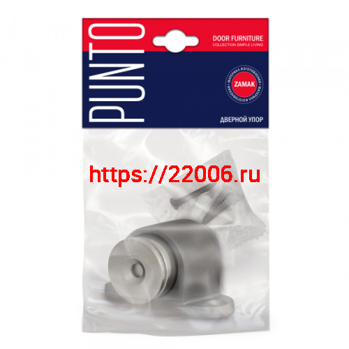 Упор Punto (Пунто) дверной напольный DFIX/MF52 (DSM-52) магнитный SN-3 мат.никель фото 2