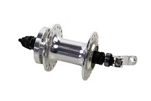 Втулка передняя, AL, хром., F:3/8X14GX36HX100X110, эксцентрик, промподшипник, под диск 6 болтов (SF-A226F)