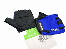Перчатки вело GIANT XL (без пальцев) сине-черные