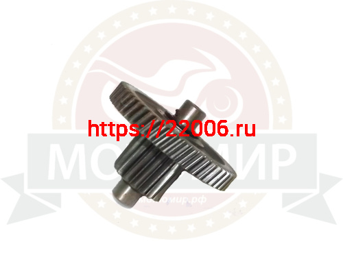 Шестерня редуктора GY6-50, 139QMB ведущая (блок шестерня) D-69мм, h-56,5мм, d-12 косой зуб 52з (15з) фото 3