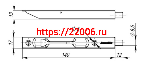 Упор Armadillo (Армадилло) дверной торцевой RIGEL17-140 (FB 5-1/2) AB-7 бронза фото 2