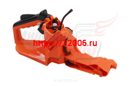 Бензобак "Цыганка" 38 с праймером (рукоятка задняя в сборе: ручка, курок газа, фильтр топлив.) фото 2