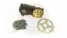 Редуктор двигателя SPRINT TREK 50 длинный  (3 к 1, + звезда 54 T8F,  + цепь 116 T8F в компл) (НАБОР)