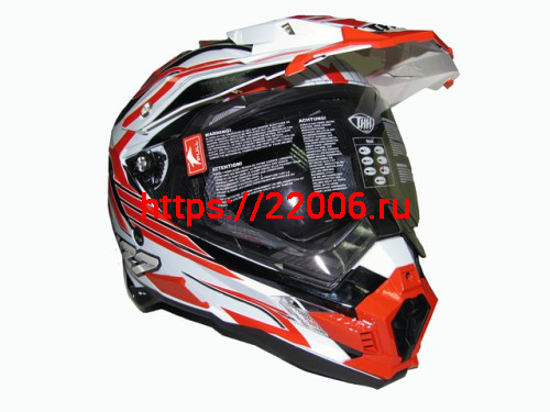 Мотошлем THH TX-27№1 white/red (XL)