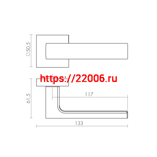 Ручка Fuaro (Фуаро) раздельная K.DM51.Straight (Straight DM) SSC-16 сатинированный хром фото 2