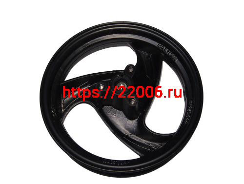 Обод 10" передний литой, диск. тормоз 2,15-10 скутер SLASH (3-х лучевой) (150006044) (ось 10мм) Обод 10" передний литой, диск. тормоз 2,15-10 скутер SLASH (3-х лучевой) (150006044) (ось 10мм)