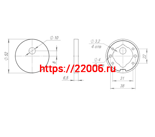 Накладка Fuaro (Фуаро) на шток цилиндра ESC.O.RLR/R.486 GR-23 графит (1шт.) фото 3