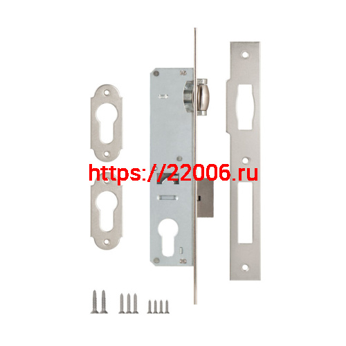 Корпус Kale kilit (Кале килит) узкопрофильного замка с роликовой защёлкой 155 (30 mm) w/b (никель) фото 2