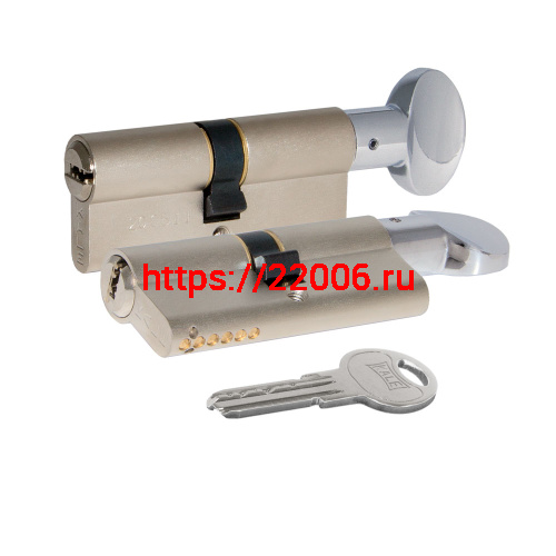 Цилиндровый механизм Kale kilit (Кале килит) с вертушкой 164 SM/80 (35+10+35) mm никель 5 кл.