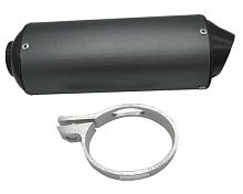 Глушитель эллипс черно-зеленый с кронштейном 38мм