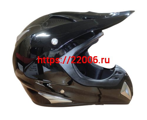 Шлем кроссовый KIRIN K27, черный, черн-бел, зелен-желт, размер XL фото 3