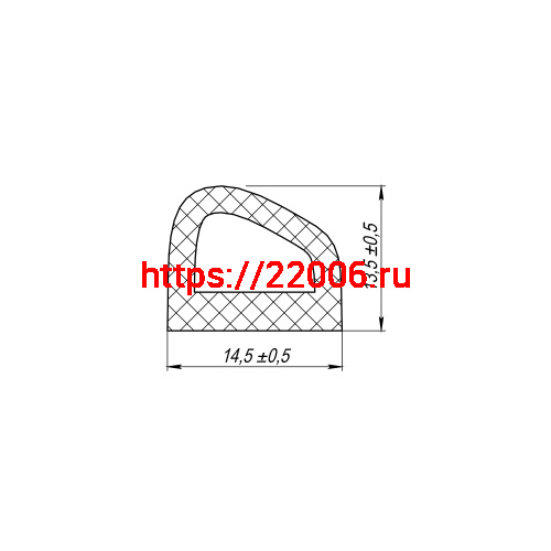 Уплотнитель Fuaro (Фуаро) без клеевой основы WADH/D-14,5x13,5mm (031), BLACK черный 100 m фото 3