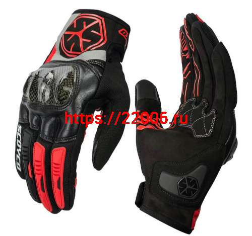 Перчатки SCOYCO (оригинал) MC-122, красные, р-р 2XL