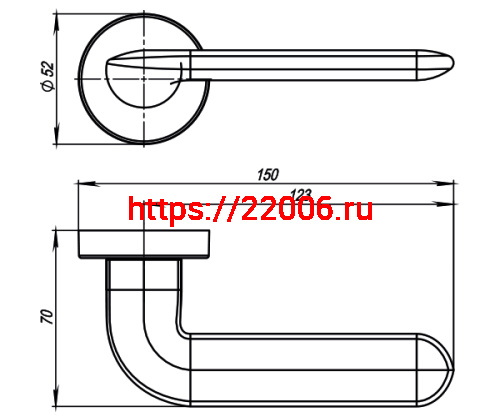 Ручка Armadillo (Армадилло) раздельная EXCALIBUR URB4/HD GOLD-24 Золото 24К фото 2