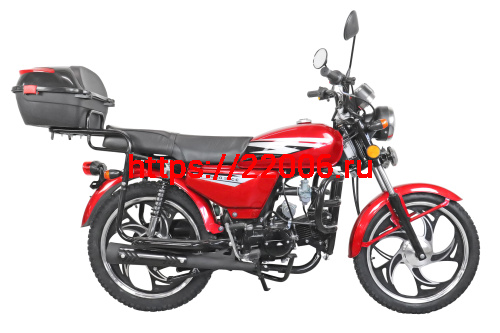Мопед KT50 Alpha ЛЮКС (Форсир.) (компл-я Люкс, сигн.с автозап,кофр) красный