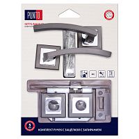 Комплект ручек Punto (Пунто) с защелкой c запиранием LM/A SET72K.QL52.NAVY/HD GR/CP-23 графит/хром