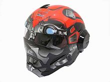 Мотошлем закрытый MASEI 610 Bumblebee красный (L)