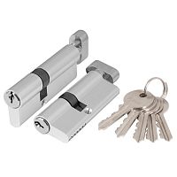 Цилиндровый Ajax (Аякс) механизм (AX102/80) AX1002Knob80 (30+10+40) CP хром с вертушкой