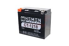 Аккумулятор 12В18Ач HEMEN ENERGY CT1218 (YTX20-BS) (кислотн, герметичный) (прям. пол) (175*86*154мм)