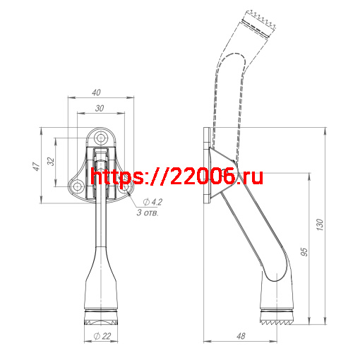 Упор Fuaro (Фуаро) дверной напольный STOPPER-100 WH (белый) козья ножка фото 2