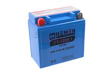 Аккумулятор 12В10Ач HEMEN ENERGY CT1210 (YB9-BS(MF) (кислотный, герметичный) (прямая полярн) (137*76*134мм)