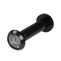 Глазок Ajax (Аякс) дверной, оптика пластик DV-4/70-125 BL черный (кратно коробке 30 шт)