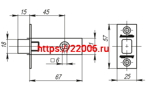 Задвижка Armadillo (Армадилло) врезная METDB920-45-25 (DB 920-45-25) SG Матовое золото SKIN фото 2