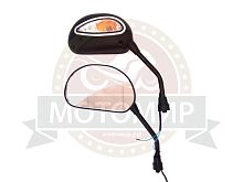 Зеркала (074) d10 пласт. (бобовидные, черные, поворотник) (кол-во в упак. 50 пар.)