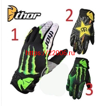 Перчатки THOR T02 (M) черно-белые Перчатки THOR T02 (M) черно-белые