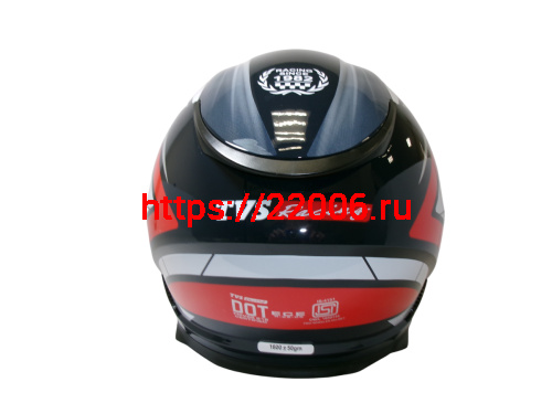 Шлем TVS RACING (Индия) STREET D/V NAVY BLUE RED размер M, + пинлок в комплекте, очки фото 3