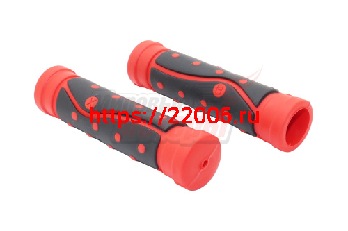 Ручки руля вело 120мм (пара) чёрно-красные