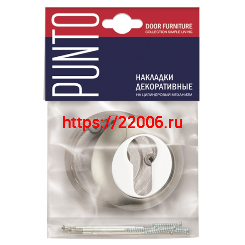 Накладка Punto (Пунто) под цилиндр ET.R.TL54 (ET TL) SSC-16 сатинированный хром фото 2