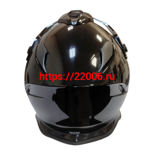 Шлем кроссовый со стеклом (туринг) СНЕГОХОДНЫЙ COBRA EC H331, черный, с ПОДОГРЕВОМ ВИЗОРА, размер XL фото 4