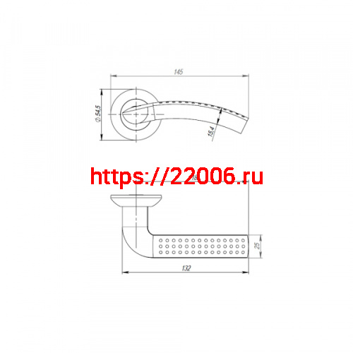 Ручка Punto (Пунто) раздельная R.TL54.LOGICA (LOGICA TL) 105mm SG/GP-4 матовое золото/золото фото 3