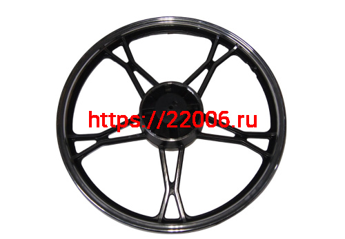 Обод 17" задний литой, барабан. тормоз 1,4-17 Альфа, FLASH (стандарт черный) (НАБОР) фото 2 Обод 17" задний литой, барабан. тормоз 1,4-17 Альфа, FLASH (стандарт черный) (НАБОР) фото 2