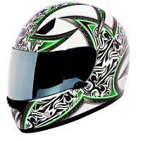 Мотошлем THH TS-38 №4  white/green (L)