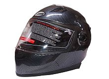 Шлем интеграл COBRA JK312, цвет черный карбон, лайм(3), размеры S