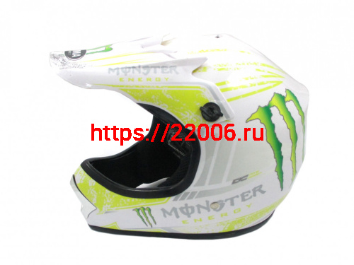 Мотошлем YM-210 KIDS Monster белый (M)