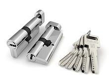 Цилиндровый Fuaro (Фуаро) механизм (R602/90) R6002Knob90(45+10+35) CP хром 5Key с вертушкой