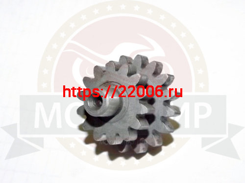Шестерня эл. стартера двойная CG125, 157FMI  16Z-14Z малый блок ( Хантер125, CrossFire)