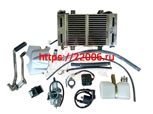 Двигатель 4т. 250 см3 (CG250) 167MМ жидкостное охл. (голый мотор)+радиатор фото 4