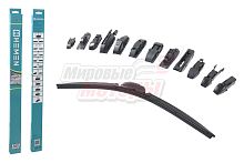 Щётка стеклоочистителя бескаркасная HEMEN 530 мм + 12 адаптеров (HB530)