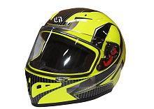 Шлем интеграл SHIRO SH-870 GO, цвет GREEN FLUOR, RED, YELLOW FLUOR размер M (1317)