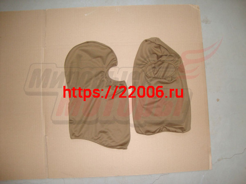 Подшлемник (балаклава) коричневый L-012 (1 широкий вырез для глаз)