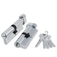 Цилиндровый Fuaro (Фуаро) механизм (200 ZM/80) 2000ZMKnob80(35+10+35) CP хром 5Key с вертушкой
